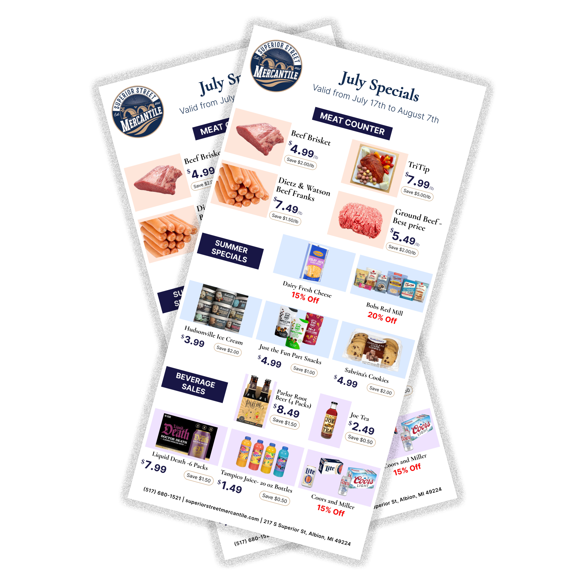 July specials newspaper ad